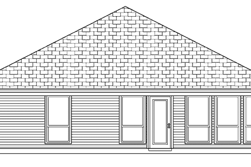 Dream House Plan - Exterior - Rear Elevation for Traditional House Plan #84-759 - 3 bed, 2 bath