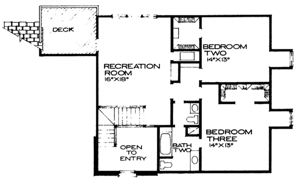 House Plan Design - Mediterranean Floor Plan - Upper Floor Plan #310-1063