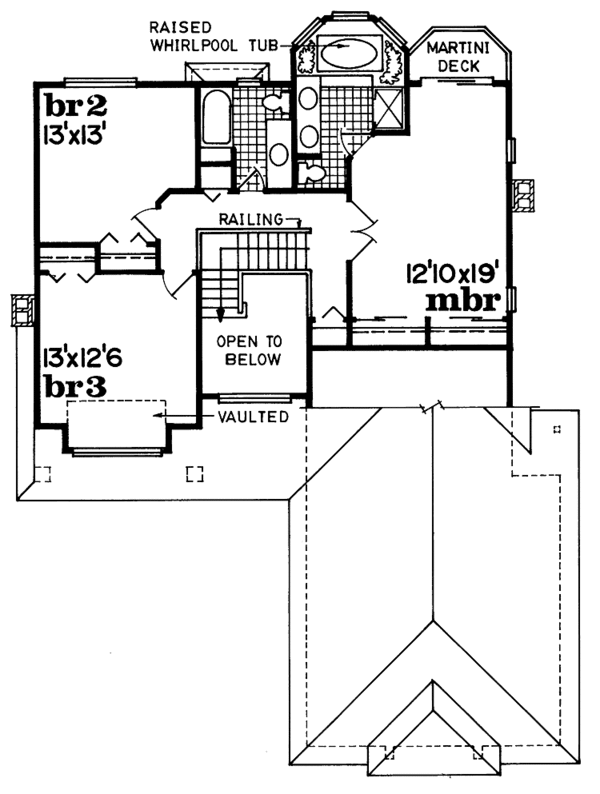Home Plan - Prairie Floor Plan - Upper Floor Plan #47-730