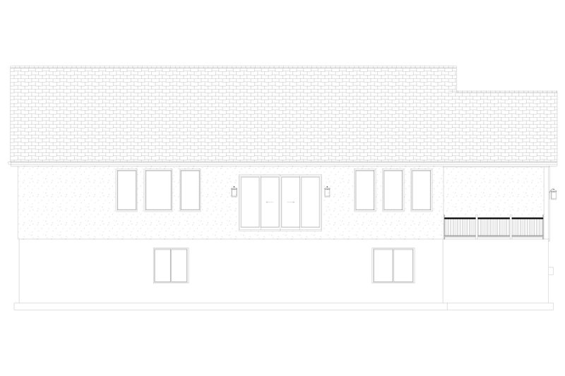 House Blueprint - Exterior - Rear Elevation 1 for European House Plan #1060-443 - 3 bed, 2 bath