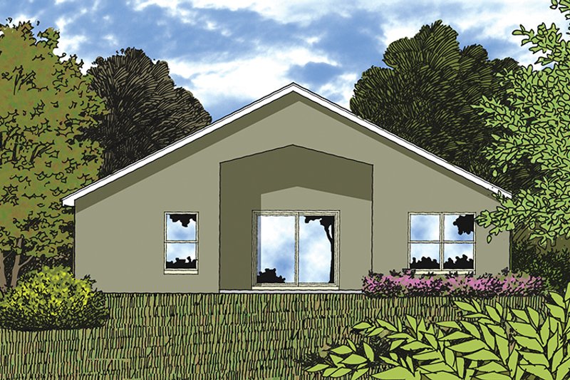 Dream House Plan - Exterior - Rear Elevation for Mediterranean House Plan #417-837 - 3 bed, 2 bath
