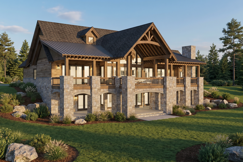 House Blueprint - Exterior - Other Elevation 1 for Craftsman House Plan #923-512 - 5 bed, 4.5 bath