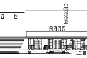 Exterior - Rear Elevation for Country House Plan #929-480 - 3 bed, 2.5 bath