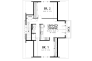 Craftsman Style House Plan - 2 Beds 1 Baths 908 Sq/Ft Plan #48-803 