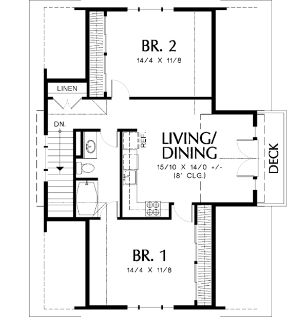 Architectural House Design - Craftsman Floor Plan - Upper Floor Plan #48-803