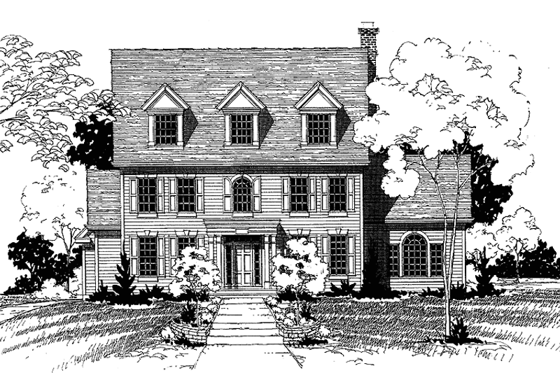 Dream House Plan - Classical Exterior - Front Elevation Plan #320-877