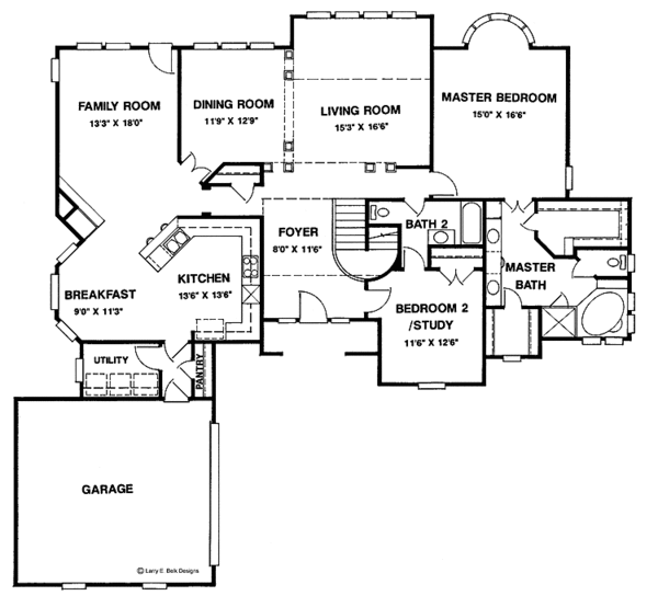 Home Plan - Traditional Floor Plan - Main Floor Plan #952-19