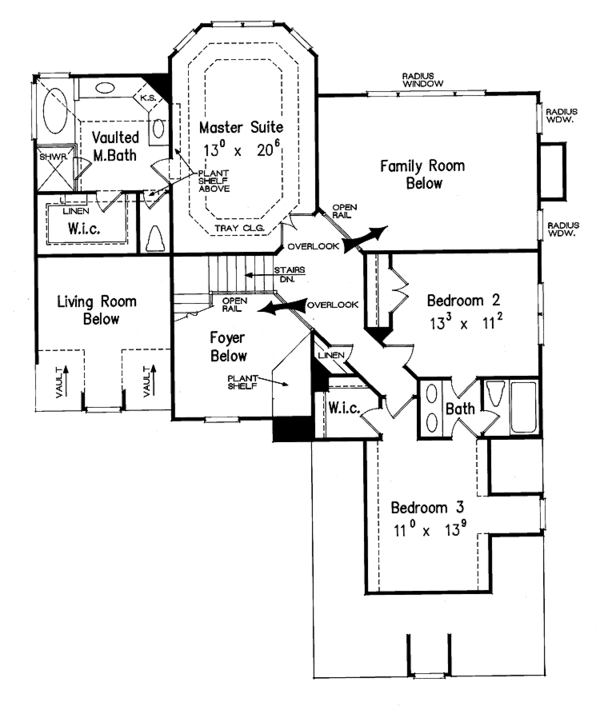 House Plan Design - European Floor Plan - Upper Floor Plan #927-95