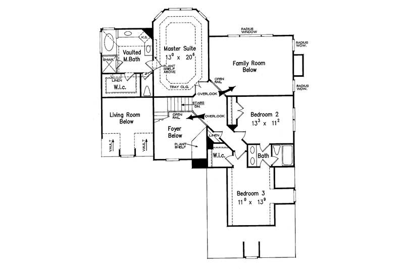 Home Plan - Floor Plan - Upper Floor for European House Plan #927-95 - 4 bed, 3.5 bath