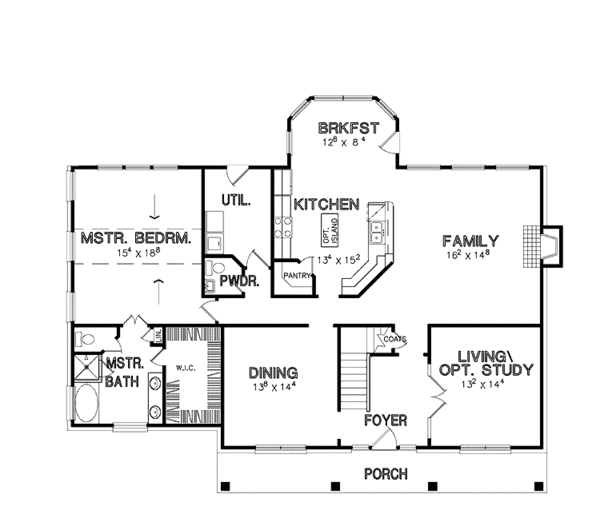 Home Plan - Country Floor Plan - Main Floor Plan #472-327