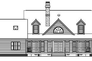 Exterior - Rear Elevation for Country House Plan #929-175 - 4 bed, 3 bath