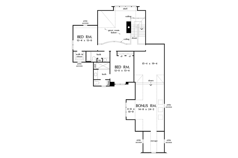 Dream House Plan - Floor Plan - Upper Floor for Traditional House Plan #929-1014 - 4 bed, 4 bath