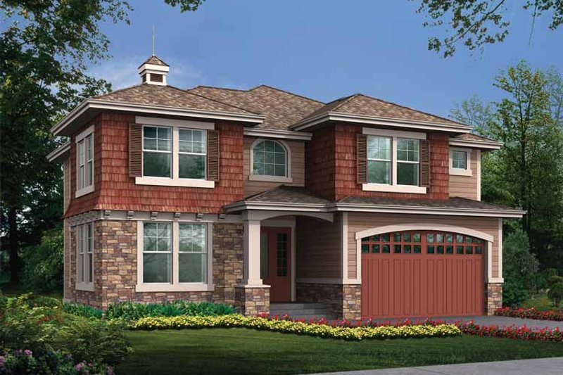 Dream House Plan - Prairie Exterior - Front Elevation Plan #132-432