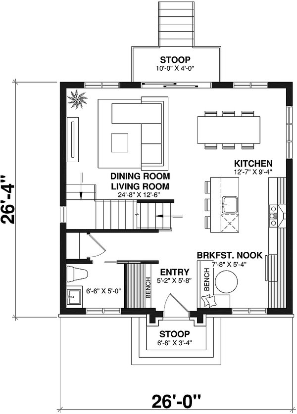 Country Floor Plan - Main Floor Plan #23-2327