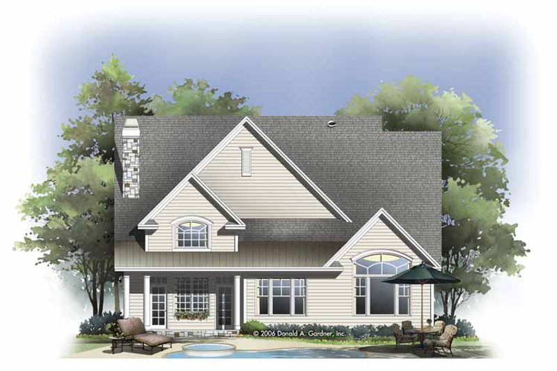 Home Plan - Exterior - Rear Elevation for Craftsman House Plan #929-804 - 4 bed, 4.5 bath