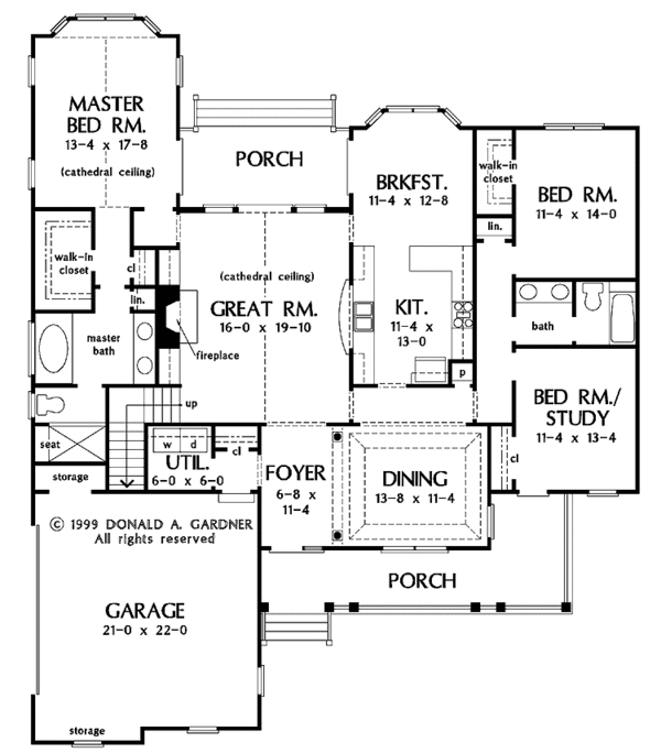 House Plan Design - Country Floor Plan - Main Floor Plan #929-499