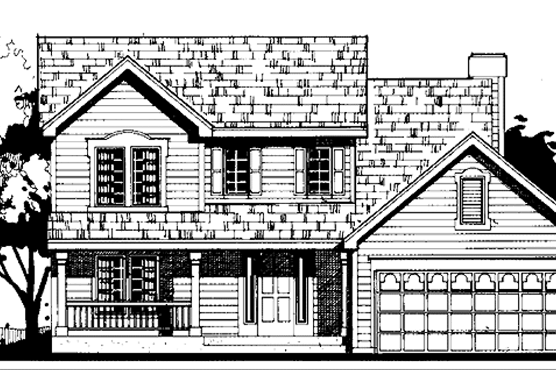 Home Plan - Country Exterior - Front Elevation Plan #300-108