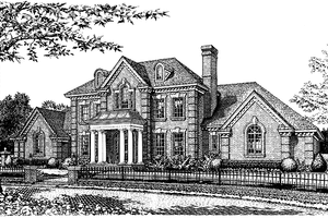 House Design - Exterior - Front Elevation for Classical House Plan #310-1028 - 4 bed, 3.5 bath