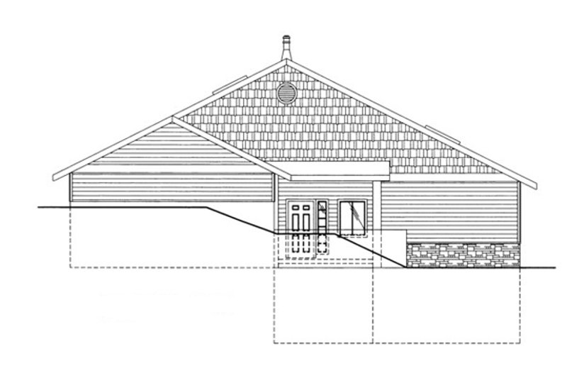 Architectural House Design - Exterior - Front Elevation for Ranch House Plan #117-833 - 4 bed, 3 bath