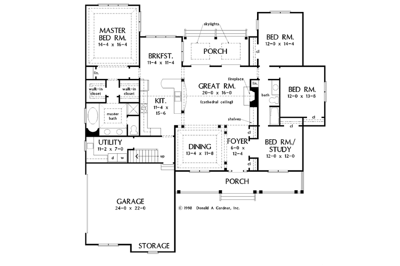 Home Plan - Floor Plan - Main Floor for Craftsman House Plan #929-415 - 4 bed, 2 bath