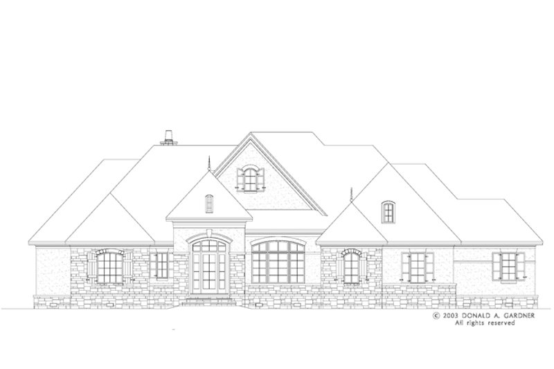 Home Plan - Exterior - Front Elevation 3 for European House Plan #929-942 - 3 bed, 3.5 bath