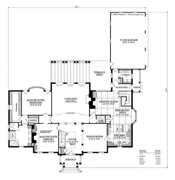 House Blueprint - Colonial Floor Plan - Main Floor Plan #137-357