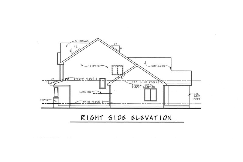Dream House Plan - Exterior - Other Elevation 1 for Craftsman House Plan #20-2154 - 3 bed, 2.5 bath