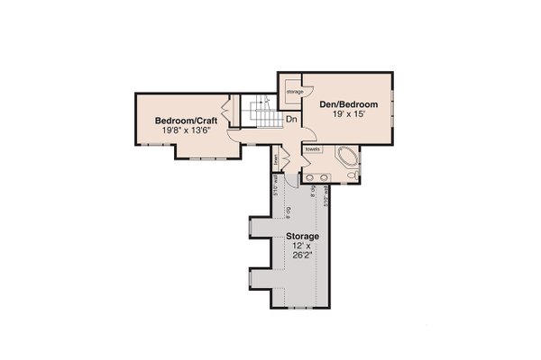 House Blueprint - Traditional Floor Plan - Upper Floor Plan #124-1438