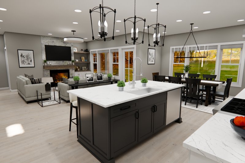 House Design - Interior - Kitchen for Craftsman House Plan #51-1373 - 4 bed, 3.5 bath