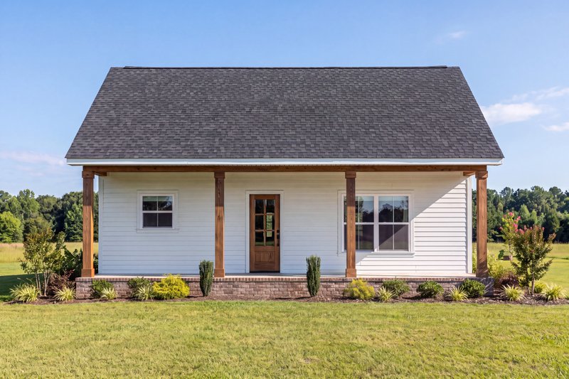 House Design - Exterior - Rear Elevation 1 for Farmhouse House Plan #1117-52 - 1 bed, 1 bath