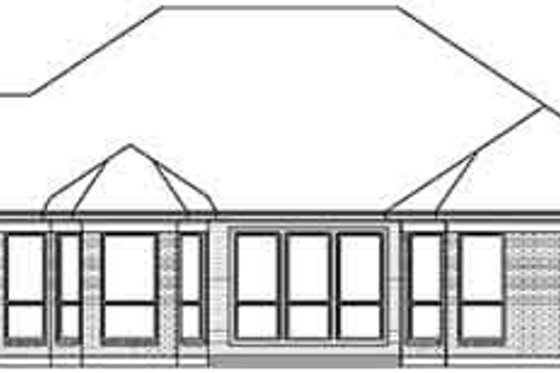Exterior - Rear Elevation for European House Plan #84-197 - 4 bed, 3 bath