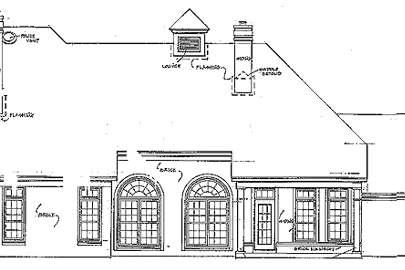House Blueprint - Exterior - Rear Elevation for Country House Plan #952-127 - 4 bed, 3.5 bath