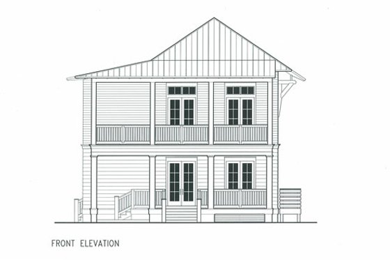 Exterior - Other Elevation for Beach House Plan #443-6 - 4 bed, 4.5 bath