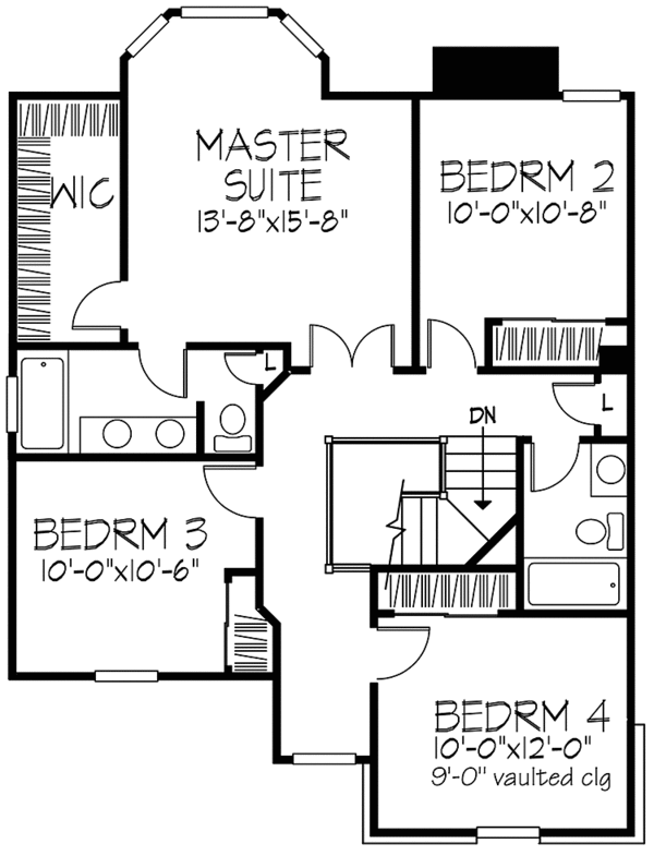Dream House Plan - Prairie Floor Plan - Upper Floor Plan #320-1417