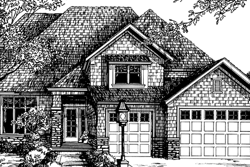 Home Plan - Craftsman Exterior - Front Elevation Plan #966-63