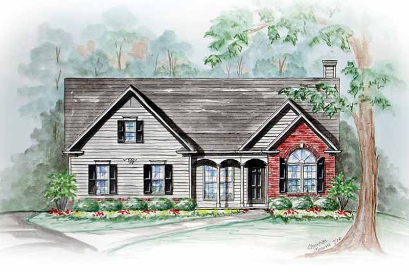 Dream House Plan - Ranch Exterior - Front Elevation Plan #54-241