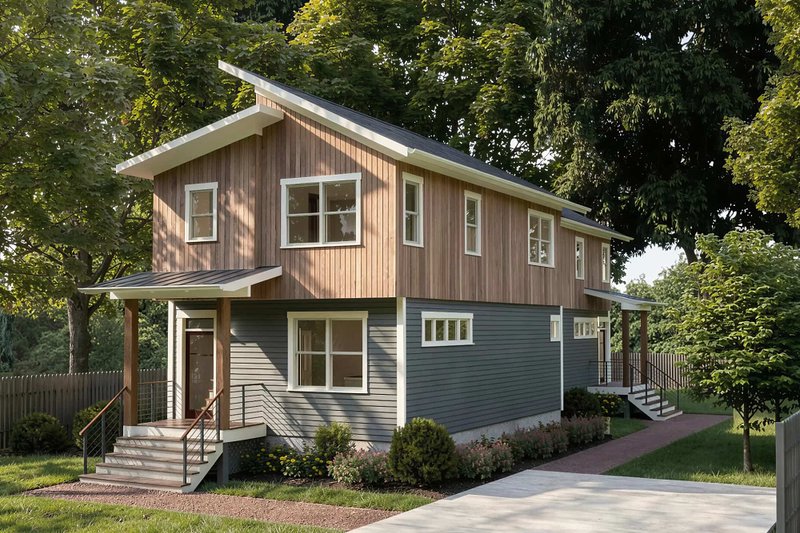 Dream House Plan - Exterior - Front Elevation 2 for Modern House Plan #79-368 - 3 bed, 2.5 bath