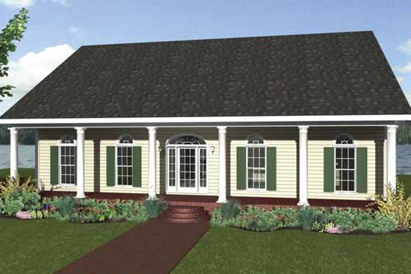 Architectural House Design - Country Exterior - Front Elevation Plan #44-209
