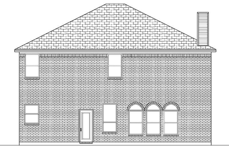 Home Plan - Exterior - Rear Elevation for Traditional House Plan #84-691 - 4 bed, 2.5 bath