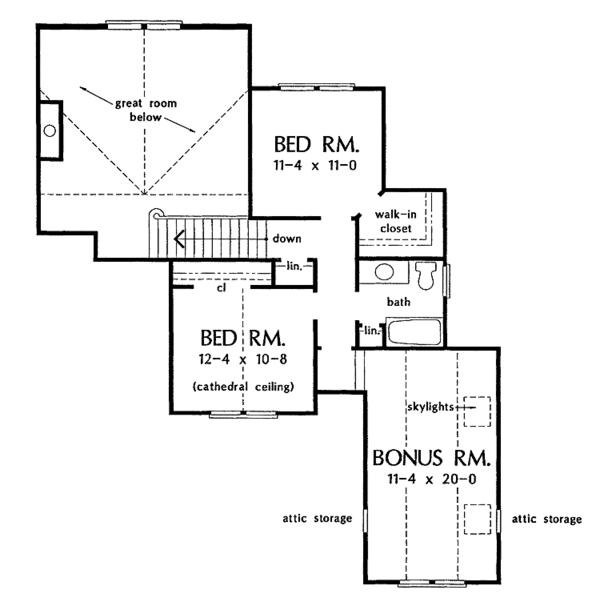 House Plan Design - Traditional Floor Plan - Upper Floor Plan #929-250
