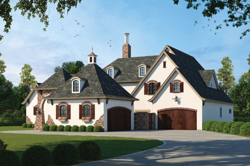 Home Plan - Exterior - Front Elevation 4 for European House Plan #20-1731 - 4 bed, 4.5 bath