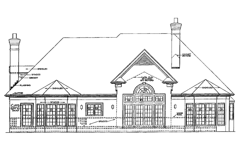 Dream House Plan - Exterior - Rear Elevation for Traditional House Plan #453-138 - 3 bed, 3.5 bath