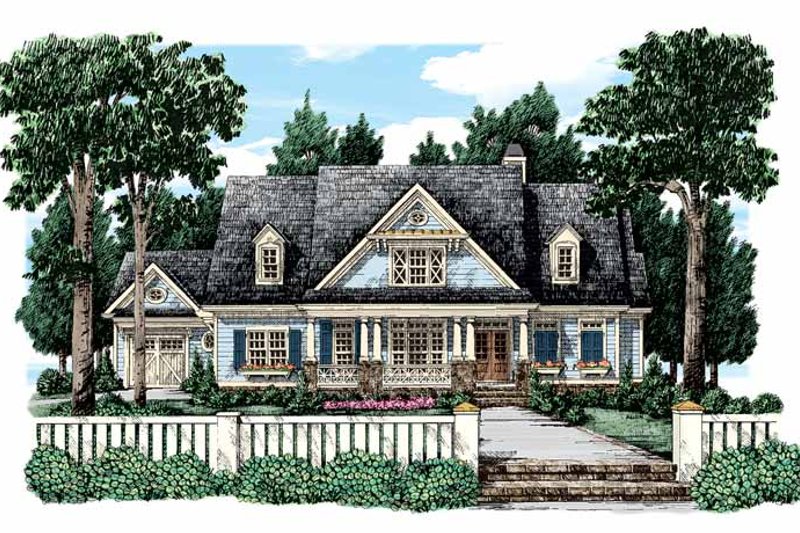 House Blueprint - Country Exterior - Front Elevation Plan #927-321