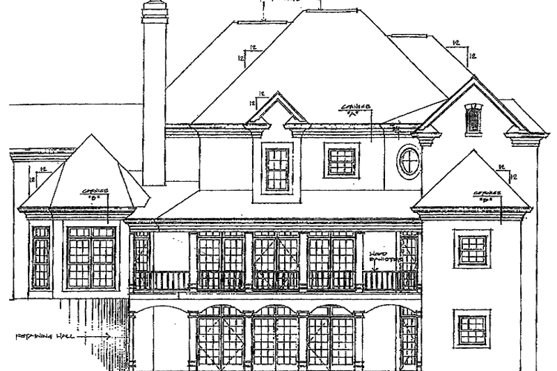 House Plan Design - Exterior - Rear Elevation for Traditional House Plan #453-310 - 4 bed, 3.5 bath