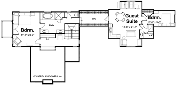 Traditional Floor Plan - Upper Floor Plan #928-44