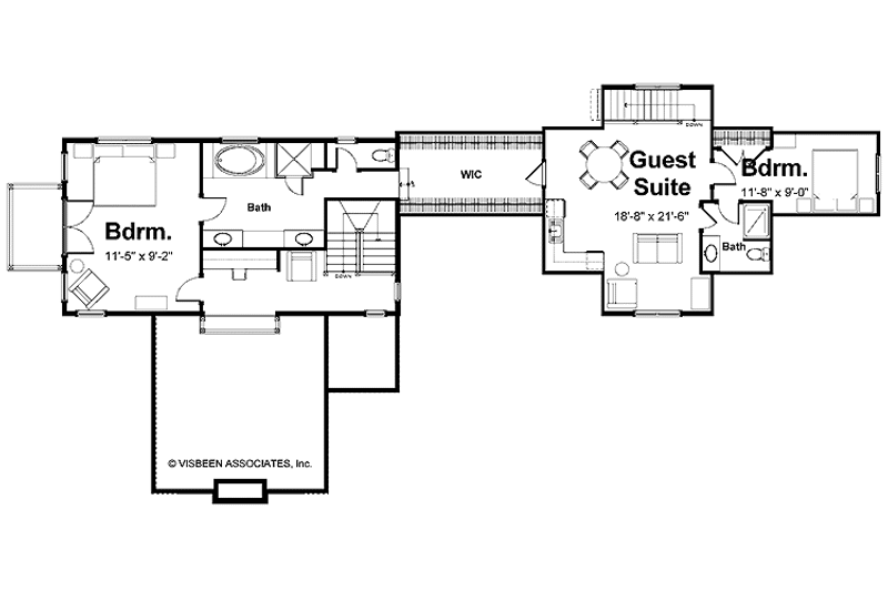 Home Plan - Floor Plan - Upper Floor for Traditional House Plan #928-44 - 4 bed, 3 bath