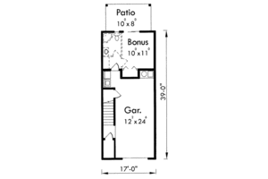 Floor Plan - Lower Floor for Traditional House Plan #303-372 - 3 bed, 3.5 bath