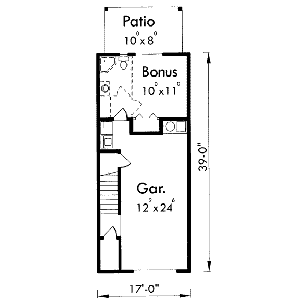 Traditional Floor Plan - Lower Floor Plan #303-372