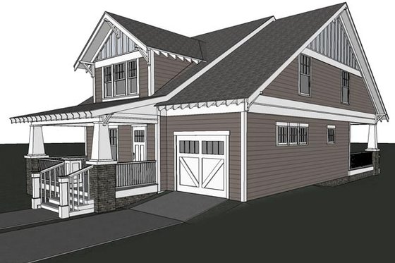 Exterior - Other Elevation for Craftsman House Plan #461-25 - 3 bed, 2.5 bath