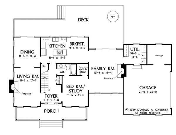 Country Floor Plan - Main Floor Plan #929-104